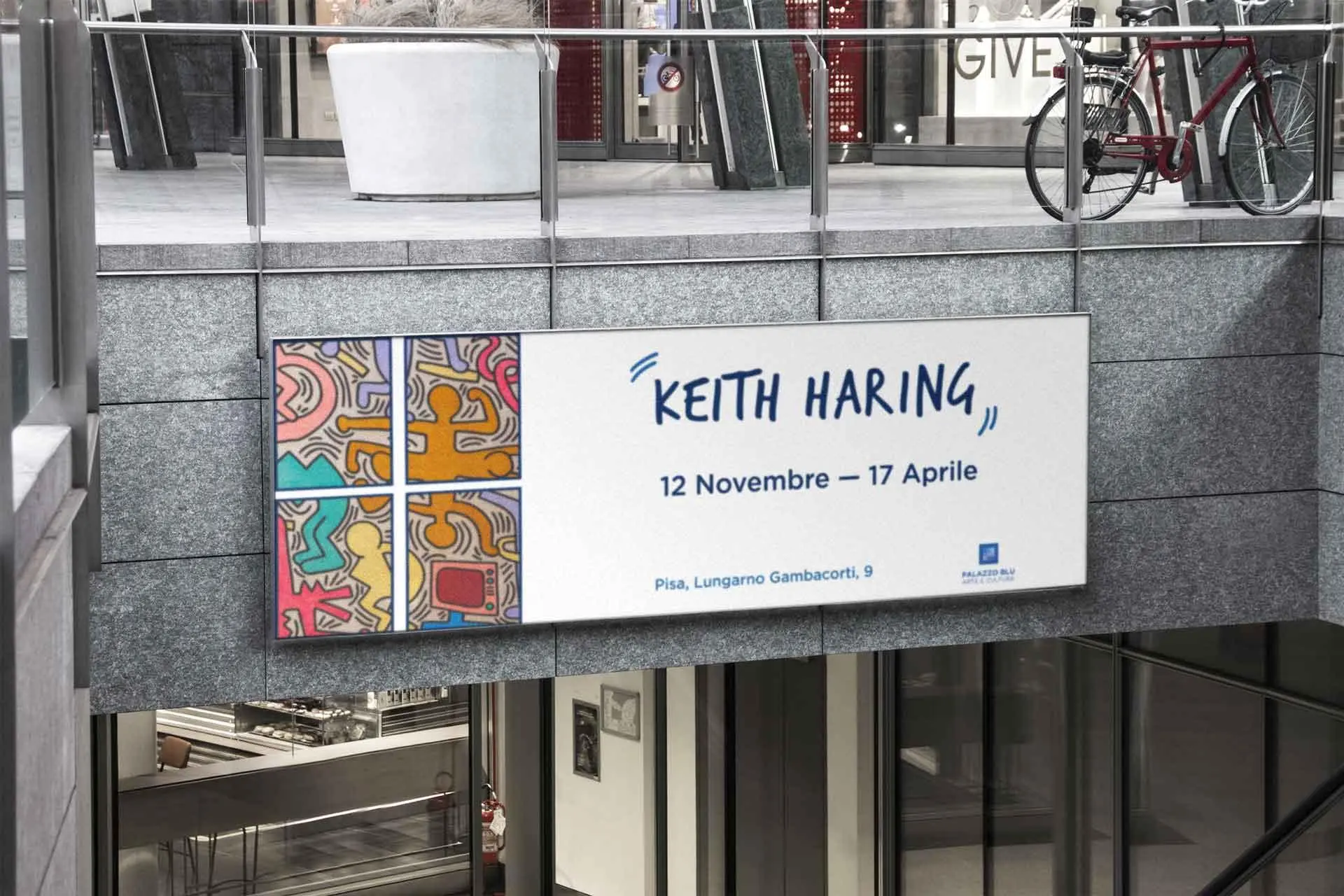 Banner orizzontale Keith Haring Palazzo Blu